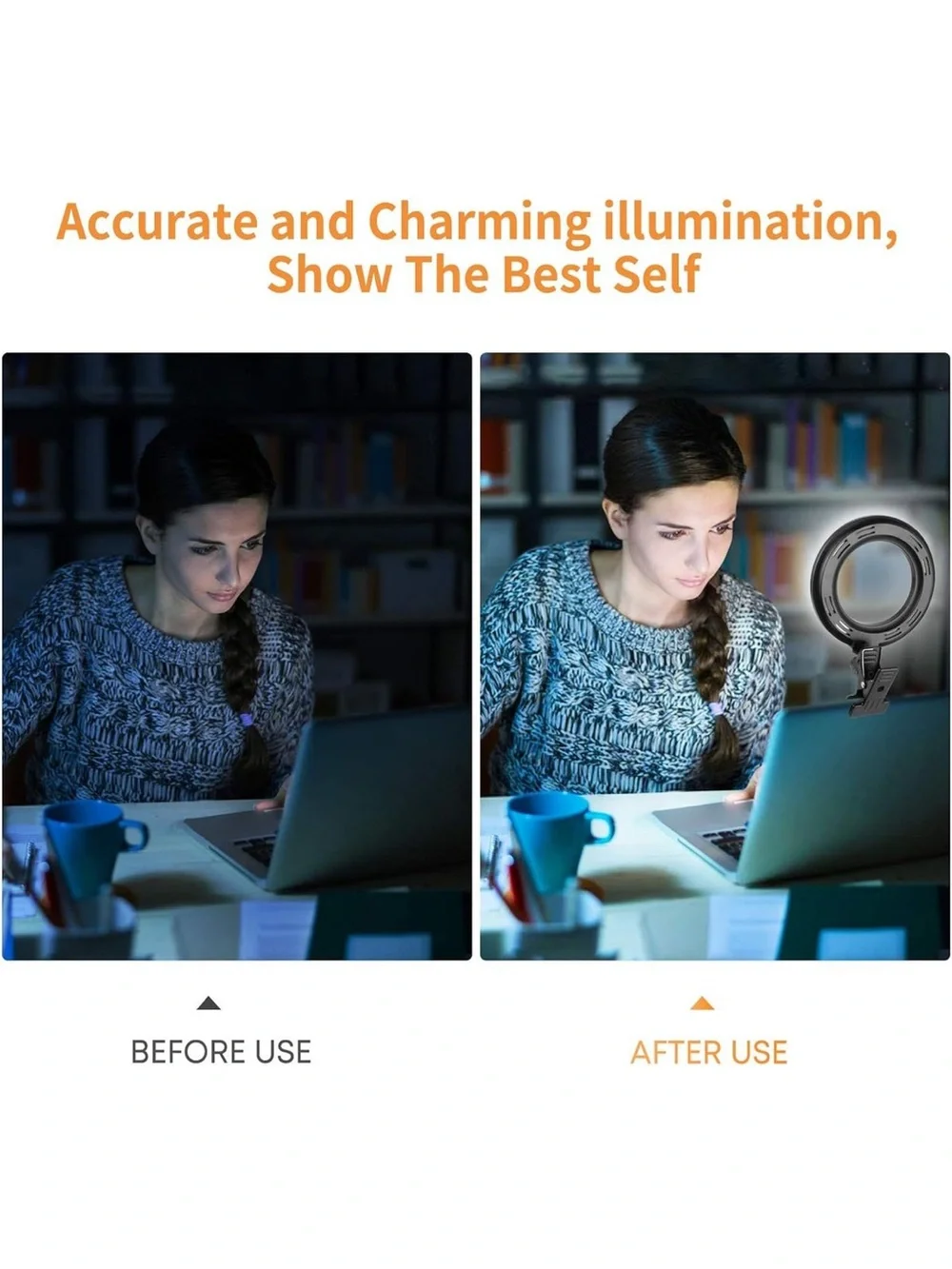 LED Ring Light Tripod Clip USB Selfie TikTok Makeup Video Photography 6.3”